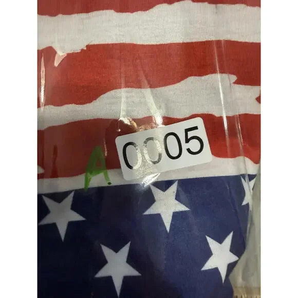 Patriotic American Flag Print V-Neck T-Shirt for Women - Picture 6 of 6